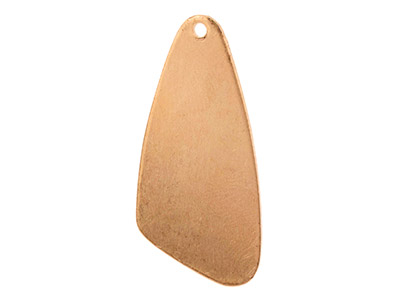 Kupferrohling, Rohling Asymmetrische Tropfen Mit 1 Loch, 39 X 19 Mm, Packung Zu 6 - Standard Bild - 2