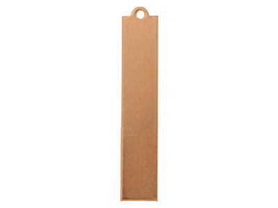 Kupferrohling, Identitätsanhänger Rechteck 40 X 8 Mm, Packung Zu 6 - Standard Bild - 2