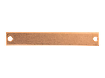 Kupferrohling, Identitätsplatte Durchbohrt, 40 X 6 Mm, Packung Zu 6 - Standard Bild - 2