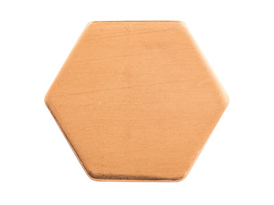 Kupferblanko, Flach Sechskant 18 X 20 Mm, Packung Zu 6 - Standard Bild - 2