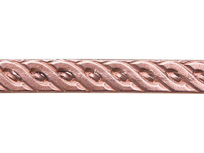 Gemusterter Kupferdraht, Geflochtenes Seil, 0,8x6,4x910mm