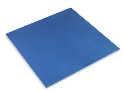 Eloxiertes, Blau Gefärbtes Aluminiumblech, 100x 100x 0,7mm