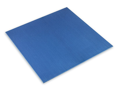 Eloxiertes, Blau Gefärbtes Aluminiumblech, 100 x 100 x 0,7 mm - Standard Bild - 1