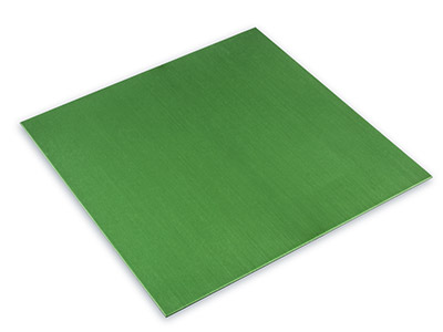 Eloxiertes, Grünes Aluminiumblech, 100x100x0,7mm