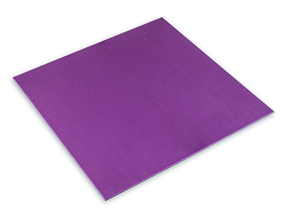 Aluminiumblank, Violett Eloxiert, 0,70 X 100 X 100 MM