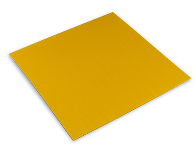 Plaque Aluminium, Goldfarben Eloxiert, 0,70 X 100 X 100 MM