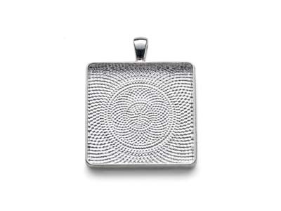 Sil Pltd Pndnt Bezel Square Large