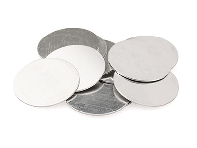 Aluminium Rohling, Runder Zuschnitt31,70mm, Impressart, Packung Zu 8 - Standard Bild - 2