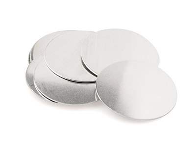 Aluminium Rohling, Runder Zuschnitt38,10mm, Impressart, Packung Zu 6 - Standard Bild - 2