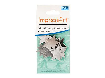 Aluminiumblank, Stern 22,30 X 0,80 Mm, Impressart, Packung Zu 18 - Standard Bild - 3