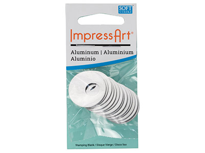 Impressart Aluminiumrohline, Runde Scheiben Mit Versetztem Bohrloch 25.4mm X 1.3mm, 14er-pack - Standard Bild - 3