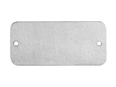 Aluminium Unbearbeitetes Stück, Verbinderstück Rechteckige Platte 41 X21 Mm, Impressart, Packung Zu 9