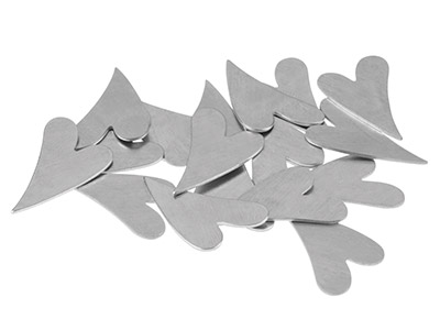 Aluminium Rohling, Herz Fantasie31,80 Mm, Impressart, Packung Zu 18 - Standard Bild - 2