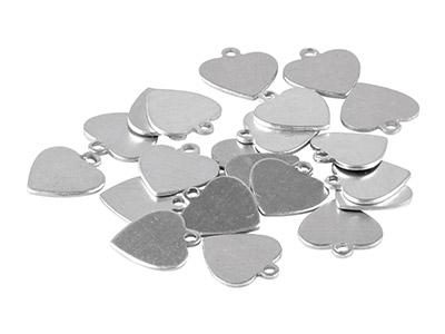 Aluminium Rohling, Herz Anhänger12,70 MM Mit Öse, Impressart, Beutel À20 Stück - Standard Bild - 2