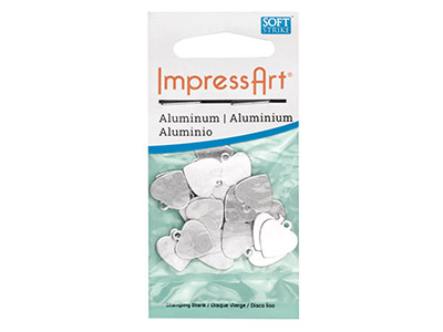 Impressart Aluminiumrohlinge, Klein, Herz, Bohrloch, 12.7mm X 1.3mm, 20er-pack - Standard Bild - 3