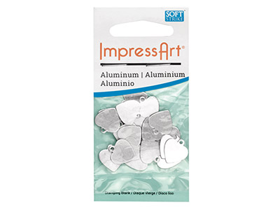 Aluminium Rohling, Herz Anhänger12,70 MM Mit Öse, Impressart, Beutel À20 Stück - Standard Bild - 3