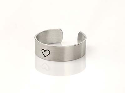 Impressart-ring Aus Aluminium, 6 mm x 57 mm, Prägerohling - Standard Bild - 3