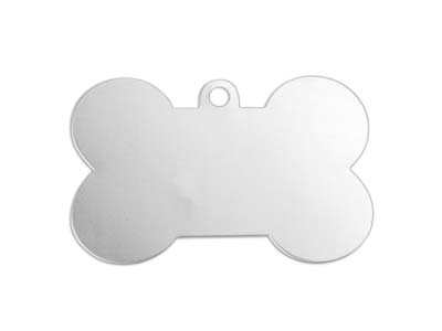 Aluminium Rohling, Dechienknochen Anhänger 41 X 19 Mm, Impressart, Packung Zu 4