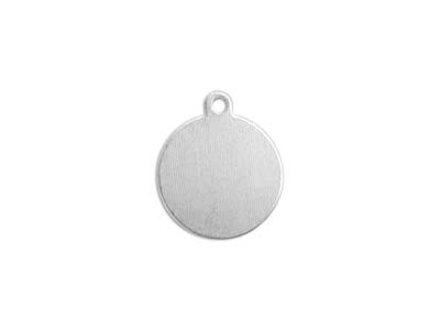 Unbearbeitet Aluminium, Anhänger Rund 12 Mm, Impressart, Beutel À 20 Stück - Standard Bild - 1
