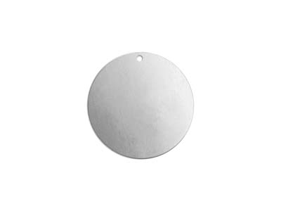 Aluminium Blank, Blank Rund Gebohrt1 Loch, 22 Mm, Impressart, Packung Zu 15 - Standard Bild - 1