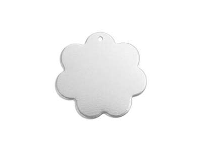 Aluminium Blank, Blume Gelocht, 1 Loch, 16 Mm, Impressart, Packung À 15 Stück