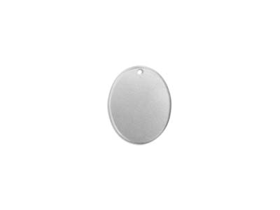 Aluminium Rohling, Rohling Oval Gebohrt1 Loch, 10 X 6 Mm, Impressart, Packung Zu 20 - Standard Bild - 1