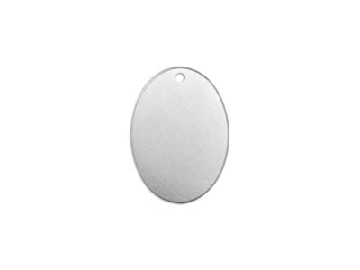 Aluminium Rohling, Rohling Oval Gebohrt1 Loch, 19 X 12 Mm, Impressart,packung Zu 15 15er-pack - Standard Bild - 1