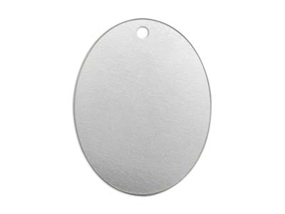 Impressart Ovale Aluminium-prägerohlinge, 38 x 25 mm, Bohrloch Oben, 8er-pack - Standard Bild - 1