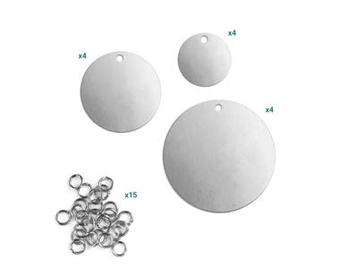 Aluminium Rohling, Sortiment Runde Rohlinge, Impressart, Packung Mit 12 - Standard Bild - 2