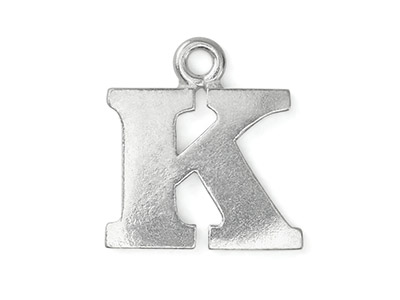 Impressart Pewter K Letter Charm 19.1x1.3mm Sb