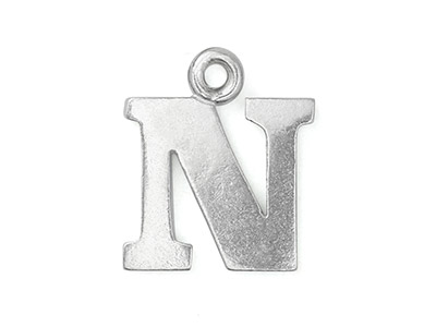 Impressart Pewter N Letter Charm 19.1x1.3mm Sb