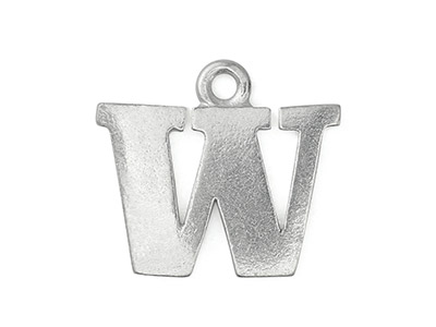 Impressart Pewter W Letter Charm 19.1x1.3mm Sb