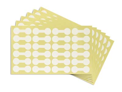 White Dumbbell Jewellery Labels, Pk 144, 12mm X 35mm