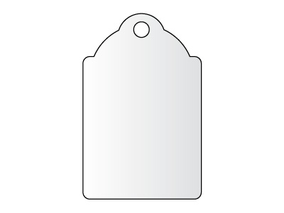 Schmuckschildchen, 200er-pack, Baumwolle, 14 x 25 mm - Standard Bild - 3