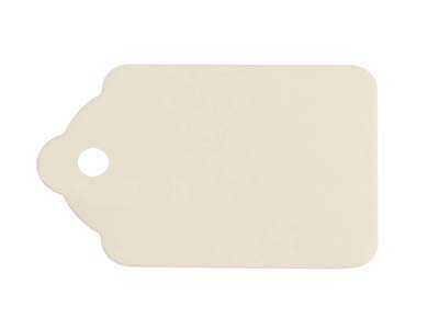 Cotton Jewellery Tags, White, Pk 200, 28mm X 43mm