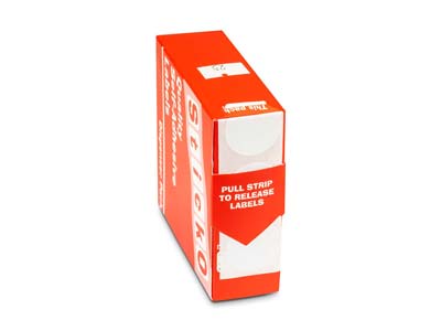 Round Adhesive Pricing Labels, White, Box Of 1000, 25mm - Standard Bild - 2
