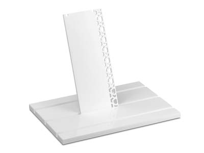 Halskettenständer Mittelgroßes Modell, Acryl Weiß Glänzend - Standard Bild - 2