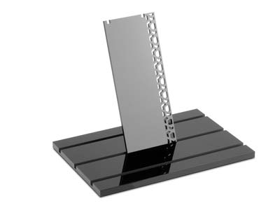 Basis Halskettenständer Klein, Acryl Schwarz Glänzend - Standard Bild - 2