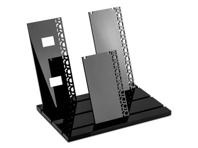 Basis Halskettenständer Klein, Acryl Schwarz Glänzend - Standard Bild - 4