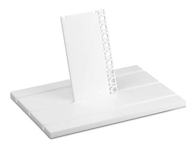 Halskettenständer Basis Kleines Modell, Acryl Weiß Glänzend - Standard Bild - 2