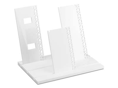 Halskettenständer Basis Kleines Modell, Acryl Weiß Glänzend - Standard Bild - 4