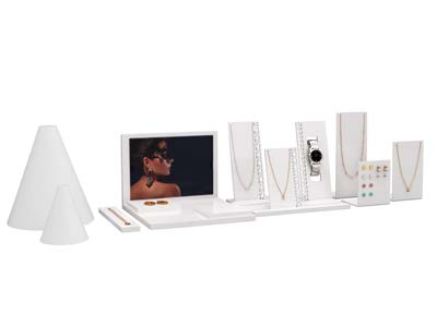 Weiß Glänzender Acryl-displaysockel Mittel - Standard Bild - 3