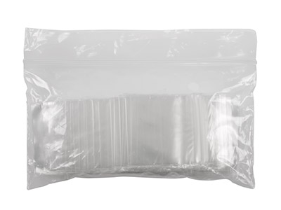 Zip-beutel, 38 X 38 Mm, Kunststofftransparent, Beutel Zu 100 - Standard Bild - 2