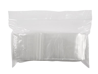 Mini Zip-beutel, 35 X 60 Mm, Transparenter Kunststoff, Beutel Zu 100 - Standard Bild - 2