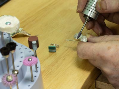 Gummischleifscheibe, Konisch Montiert, Grau, Mittlere Körnung, 4,30 X 12 Mm, Nr. 604, Eve - Standard Bild - 3