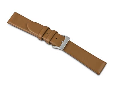 Uhrenarmband, 18mm, Echtes Kalbsleder, Beige