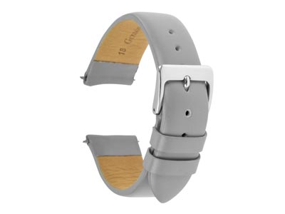 Uhrenarmband Aus Grauem Kalbsleder,18 MM - Standard Bild - 1