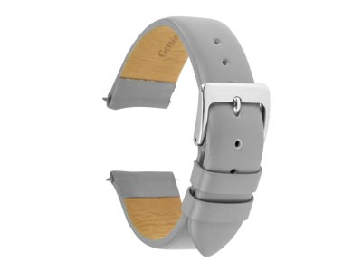 Uhrenarmband Aus Grauem Kalbsleder,20 MM - Standard Bild - 1