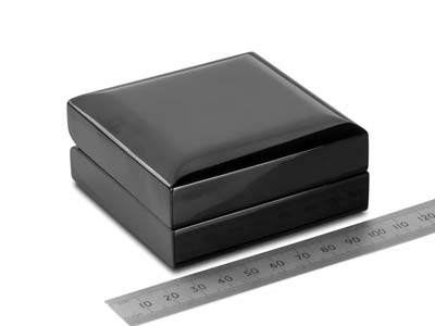 Etui Für Anhänger Oder Hängende Ohrringe, Schwarzes Holz - Standard Bild - 3