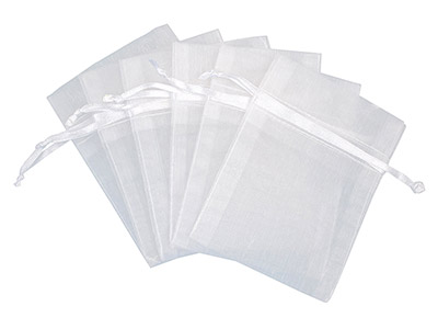 Tasche-7,6-X-10-Cm,-Organza-Weiß,--6e...
